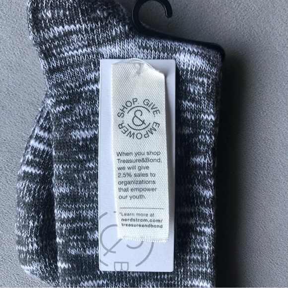 Treasure & Bond ~ Over The Calf Socks ~ Grey White Mix ~ Brand New! - Picture 6 of 9